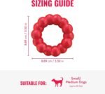 KONG Ring, Natural Rubber Chew Toy for Dental Health, for Small/Medium Dogs - Image 3