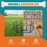 NEWBULIG Dog Playpen Indoor 8 Panels 24 Inch, Metal Outdoor Dog Fence Pen - Image 4