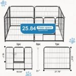 NEWBULIG Dog Playpen Indoor 8 Panels 24 Inch, Metal Outdoor Dog Fence Pen - Image 5
