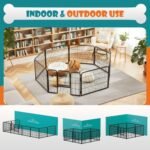 NEWBULIG Dog Playpen Indoor 8 Panels 24 Inch, Metal Outdoor Dog Fence Pen - Image 6