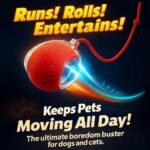 Purrmitive 2026 Durable Interactive Cat Toys for Indoor Cats, Dog Toys Ball, Rolling Pet Ball, Smart Automatic Cat Chase Balls Toy, Interactive Dog Toys Speedy Tail,Kitten & Cat Toys Interactive (Red) - Image 3