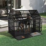 58 inch Heavy Duty Dog Crate, New Upgraded Reinforced for Large Dogs,XXL Dog Crate for High Anxiety Dogs/Max Load Capacity 250lbs/Double Door with Wheels - Image 5