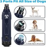 Casfuy 6-Speed Dog Nail Grinder - Newest Enhanced Pet Nail Grinder Super Quiet Rechargeable Electric Dog Nail Trimmer Painless Paws Grooming & Smoothing Tool for Large Medium Small Dogs (Blue) - Image 5