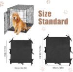 Soft Dog Crate Divider Panel for 36" Crate, Durable Thick Dog Kennel Divider with Ties, Black, 22.5" H x 24“W - Image 4