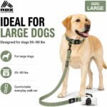 RBX Dog Collar and Leash Set for Large Dogs, Complete Collar Walk Kit with 5 ft Leash, Adjustable Collar, Poop Bag Dispenser and Waste Bags, Reflective Detail, Large Pet Walking Set - Image 3