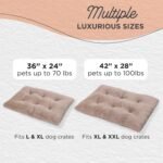 Best Friends by Sheri Comfy Crate Dog Bed Washable, Mushroom, 42" x 28" - Image 5