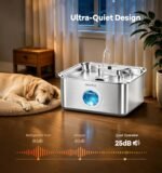 ONEFACE 4.5Gal Dog Water Fountain, 304 Stainless Steel, Quiet Large Dogs - Image 4