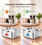 ONEFACE 4.5Gal Dog Water Fountain, 304 Stainless Steel, Quiet Large Dogs - Image 5