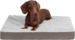 KSIIA Orthopedic Dog Bed for Small Dogs with Waterproof Lining, Grey, 21x13