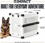 Impact Collapsible Dog Crate - Heavy Duty Travel Aluminum Kennel, Gray 30" - Image 3
