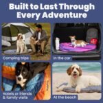 Travel Dog Bed, 48x36in, Foldable & Packable with Carry Bag, Grey - Image 4