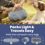 Travel Dog Bed, 48x36in, Foldable & Packable with Carry Bag, Grey - Image 6