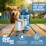PupFlask Pro Portable Insulated Dog Water Bottle, Stainless Steel Bowl - Image 4