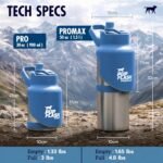 PupFlask Pro Portable Insulated Dog Water Bottle, Stainless Steel Bowl - Image 5