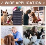 8 Pcs Dog Towel for Drying, 40 x 24 Inch, Dog Paw and Bone, Brown, Gray - Image 4