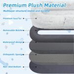 WROS Human Dog Bed for Adult, 71"x45"x12" Giant Calming Nest Beds, Grey - Image 5