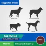 Coolaroo On-The-Go Elevated Dog Bed - Foldable Pop-Up Travel Dog Bed with Breathable, Moisture-Resistant Fabric, Carry Bag Included, Lightweight & Portable, Brick, Medium - Image 7