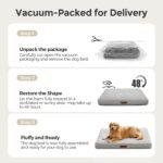 Sytopia Indestructible Dog Bed 42" XL, Chew Proof Dog Bed, Orthopedic Waterproof Pet Bed, Chew-Resistant Dog beds Large Sized Dog 90 lbs, Washable Indoor & Outdoor Dog pad, Light Grey - Image 6