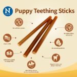 N-Bone Puppy Teething Sticks, Pumpkin Flavor, Natural Puppy Chew Sticks & Teething Treats, SQF Certified, Made with Rice Flour for Easy Digestion, Calcium Enriched (3.7oz) - Image 3