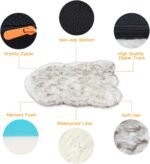 Laifug Luxury Faux Fur Dog Bed，5 in Memory Foam（50L x 30W x 5H in，White） - Image 3