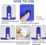 Automatic Dog Ball Launcher, with 6 2.3" ETPU Balls, for Small/Medium Dogs - Image 4