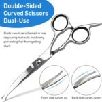 Professional Curved Dog Grooming Scissors with Rounded Tips, Cat Shears, 4CR Stainless Steel Curved Blades, Pet Home Grooming Tools - Image 4
