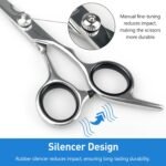 Professional Curved Dog Grooming Scissors with Rounded Tips, Cat Shears, 4CR Stainless Steel Curved Blades, Pet Home Grooming Tools - Image 5