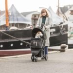 TRIXIE Foldable Pet Stroller for Cats and Dogs, Pet Carrier Strolling Cart with Weather Cover, Storage Basket, Cup Holder, Black - Image 3