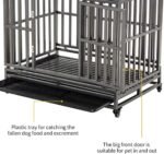 LUCKUP 38 Inch Heavy Duty Dog Cage Metal Kennel and Crate for Large Dogs,Easy to Assemble Pet Playpen with Four Wheels,Black … … - Image 4