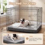 Waterproof Small Dog Bed Crate Pad 24", Washable Puppy Bed Orthopedic Gray - Image 3