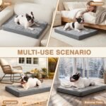 Waterproof Small Dog Bed Crate Pad 24", Washable Puppy Bed Orthopedic Gray - Image 4