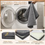 Waterproof Small Dog Bed Crate Pad 24", Washable Puppy Bed Orthopedic Gray - Image 7