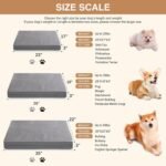 Waterproof Small Dog Bed Crate Pad 24", Washable Puppy Bed Orthopedic Gray - Image 9