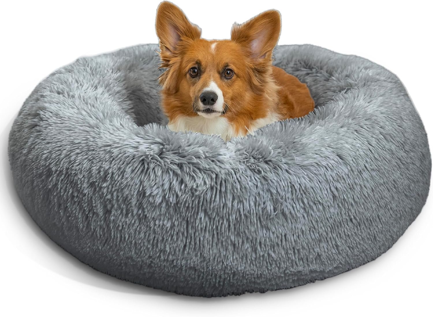 Best Friends by Sheri Original Calming Donut Dog Bed, Gray, Small, 23″ Best Friends by Sheri Original Calming Donut Dog Bed, Gray, Small, 23″