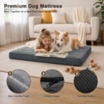 NUPIDA Waterproof Small Dog Bed for Crate with Washable Cover, 23x17, Grey - Image 3