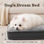 NUPIDA Waterproof Small Dog Bed for Crate with Washable Cover, 23x17, Grey - Image 4