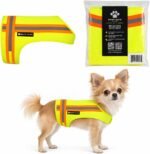 Reflective Dog Vest. High Visibility Yellow Safety Vest for Outdoors. Safeguard Your Dog with Easy to wear Adjustable and Breathable Reflective Gear for Toy or Tiny Breeds (2X-Small)