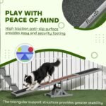 PawHut Wooden Dog Agility Seesaw for Exercise 71" L x 12" W x 12" H Gray - Image 4
