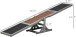 PawHut Wooden Dog Agility Seesaw for Exercise 71" L x 12" W x 12" H Gray - Image 7