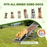 PawHut Wooden Dog Agility Seesaw for Exercise 71" L x 12" W x 12" H Gray - Image 8