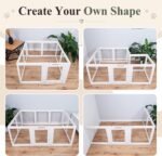 Transparent Indoor Dog Playpen with Safety Lock, Indoor Dog Fence for Small & Medium Pets | Secure, Stylish, Easy Clean Play Pen for Dogs & Pets with Scratch Resistant Panels (24''H,White, 10 Panel) - Image 6