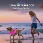 LED Dog Harness for Night Walking, Rechargeable, No Pull, Green, Medium - Image 3
