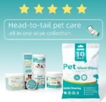 MEDUWEDU Ear Cleaner Finger Wipes 60 Counts, Dog Ear Cleaner, Grooming Kit Care for Dogs and Cats, Soft & Easy Otic Cleaning Pads, Remove Wax, Dirt & Stop Smelly, Itchy, Non-Irritating, Unscented - Image 8