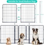 Dog Playpen,Portable Outdoor Dog Fence, Dog Playpen for Large/Medium/Small Dogs, Dog Fences for the Yard,with Doors Foldable Metal (40 inch, 16 Panels) - Image 3