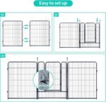 Dog Playpen,Portable Outdoor Dog Fence, Dog Playpen for Large/Medium/Small Dogs, Dog Fences for the Yard,with Doors Foldable Metal (40 inch, 16 Panels) - Image 4