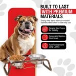 Loving Pets Elevated Dog Bowls – Raised Stainless Steel Dog Bowls with Steel Stand – Non-Skid, No Spill Feeder for Small, Medium & Large Dogs – Easy to Clean, Durable Raised Dog Feeding Station - Image 4