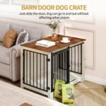 Hzuaneri 39.3" L Dog Crate Furniture Indoor Dog Kennel with Barn Door - Image 3