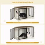Hzuaneri 39.3" L Dog Crate Furniture Indoor Dog Kennel with Barn Door - Image 4