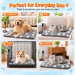 Bestio Extra Large Dog Heating Pad,47x30 in Heated Dog Bed with Constant Heat & Auto Modes，MET&UL Certified Pet Heating Pad with Soothing Warmth,Chew-Resistant Cord,Waterproof Washable Cover-Gray - Image 6