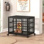VERIFURTY 24" Heavy Duty Dog Crate for Small Dogs, Metal Kennel Indoor - Image 8
